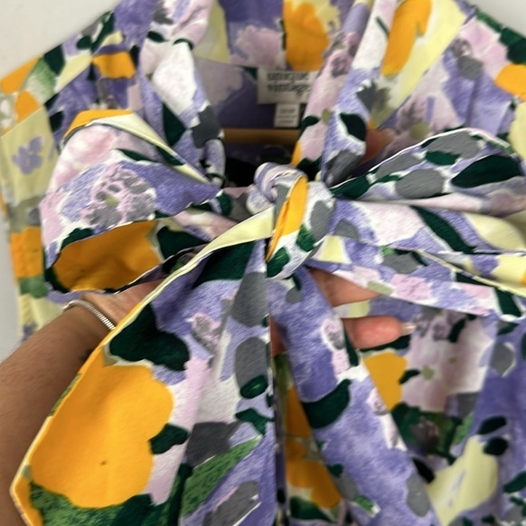 NWT Unique Vintage Purple and Yellow Floral Sleeveless Swing Dress Sz 3X - Picture 8 of 12